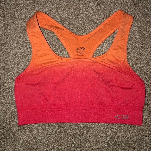 red champion sports bra